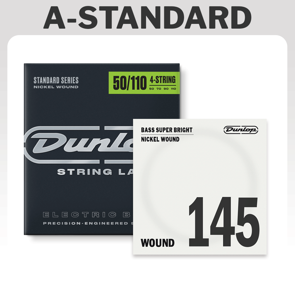 Dunlop 50-145t 5-kielisen basson kielet, Nickel Wound
