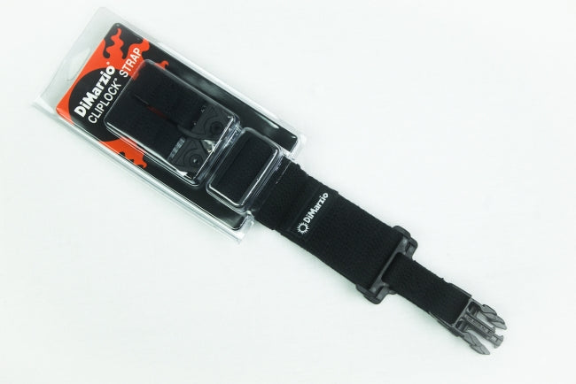 DiMarzio DD2200CB ClipLock kitarahihna puuvillaa musta - Aron Soitin