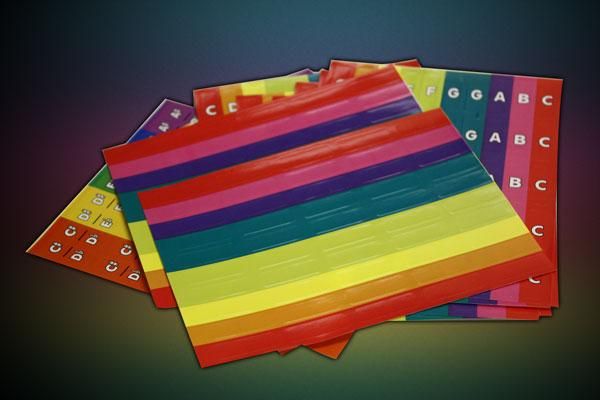 Boomwhackers Chroma Notes Stick-Ons nuottitarrat - Aron Soitin