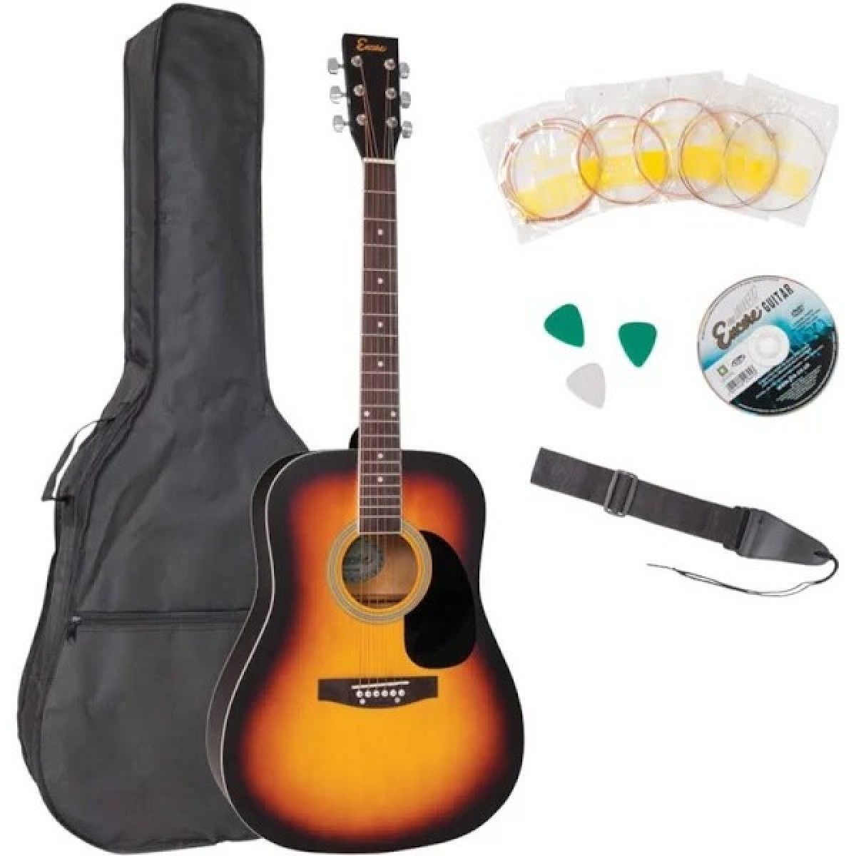 Encore EWP-100SB Dreadnought Outfit Sunburst - Aron Soitin