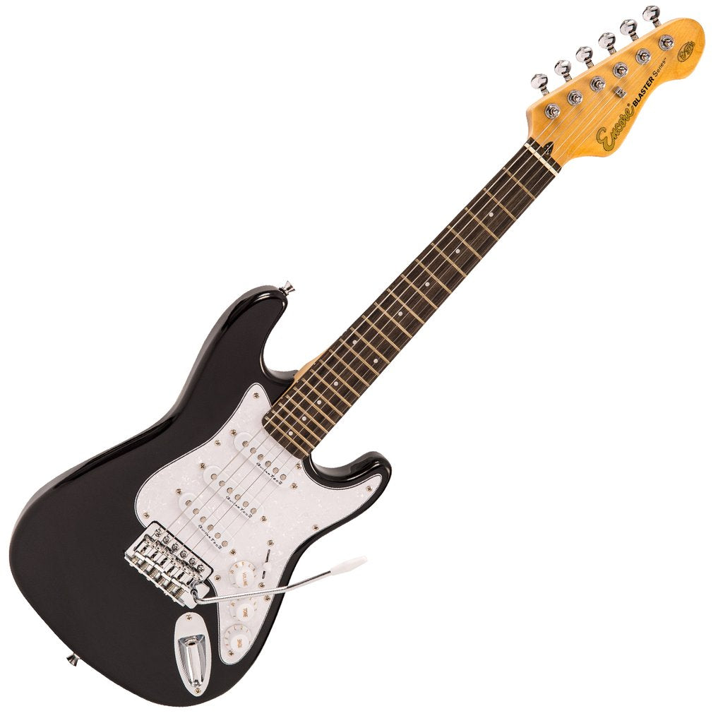 Encore EBP-E375BLK 3/4 Size Electric Guitar Pack Gloss Black - Aron Soitin