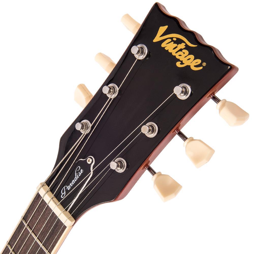 Vintage V100AFD ReIssued Electric Guitar ~ Flamed Amber sähkökitara - Aron Soitin