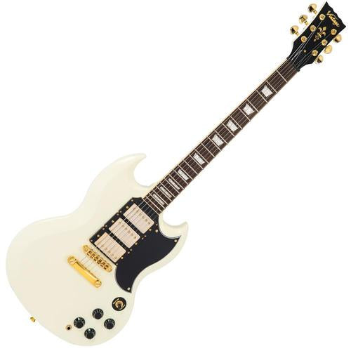 Vintage VS63VW ReIssued Electric Guitar ~ Vintage White - Aron Soitin