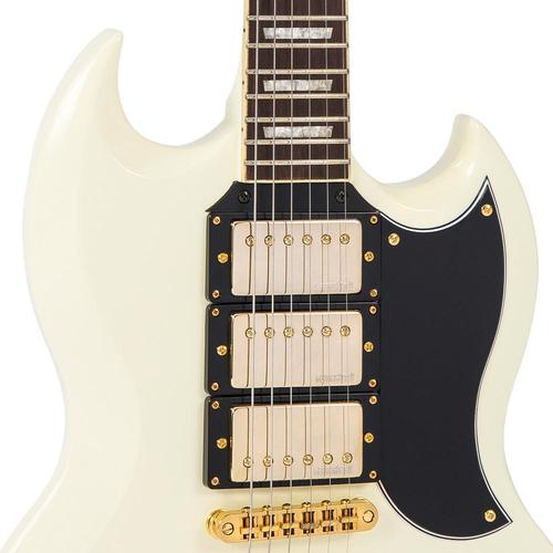 Vintage VS63VW ReIssued Electric Guitar ~ Vintage White - Aron Soitin