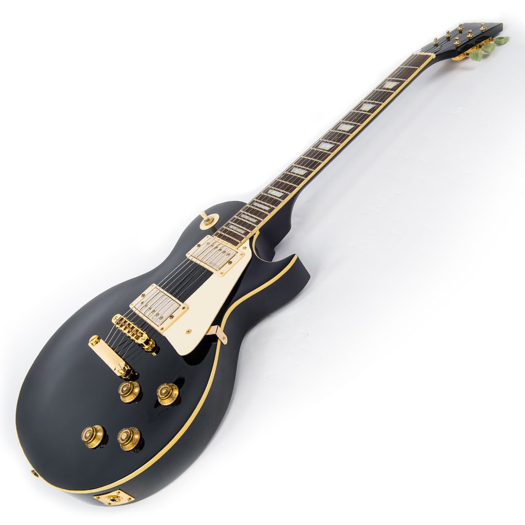Vintage V100BB ReIssued 'Les Paul' Gloss Black sähkökitara - Aron Soitin