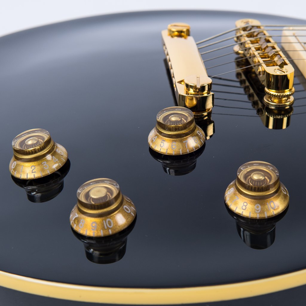 Vintage V100BB ReIssued 'Les Paul' Gloss Black sähkökitara - Aron Soitin