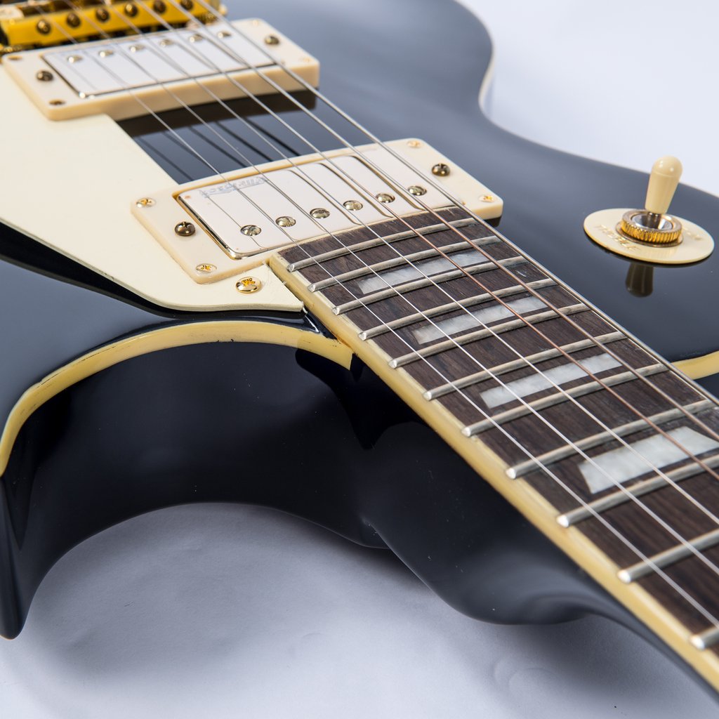 Vintage V100BB ReIssued 'Les Paul' Gloss Black sähkökitara - Aron Soitin