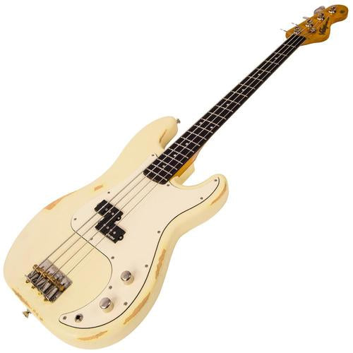 Vintage V4 ICON Bass ~ Distressed Vintage White - Aron Soitin