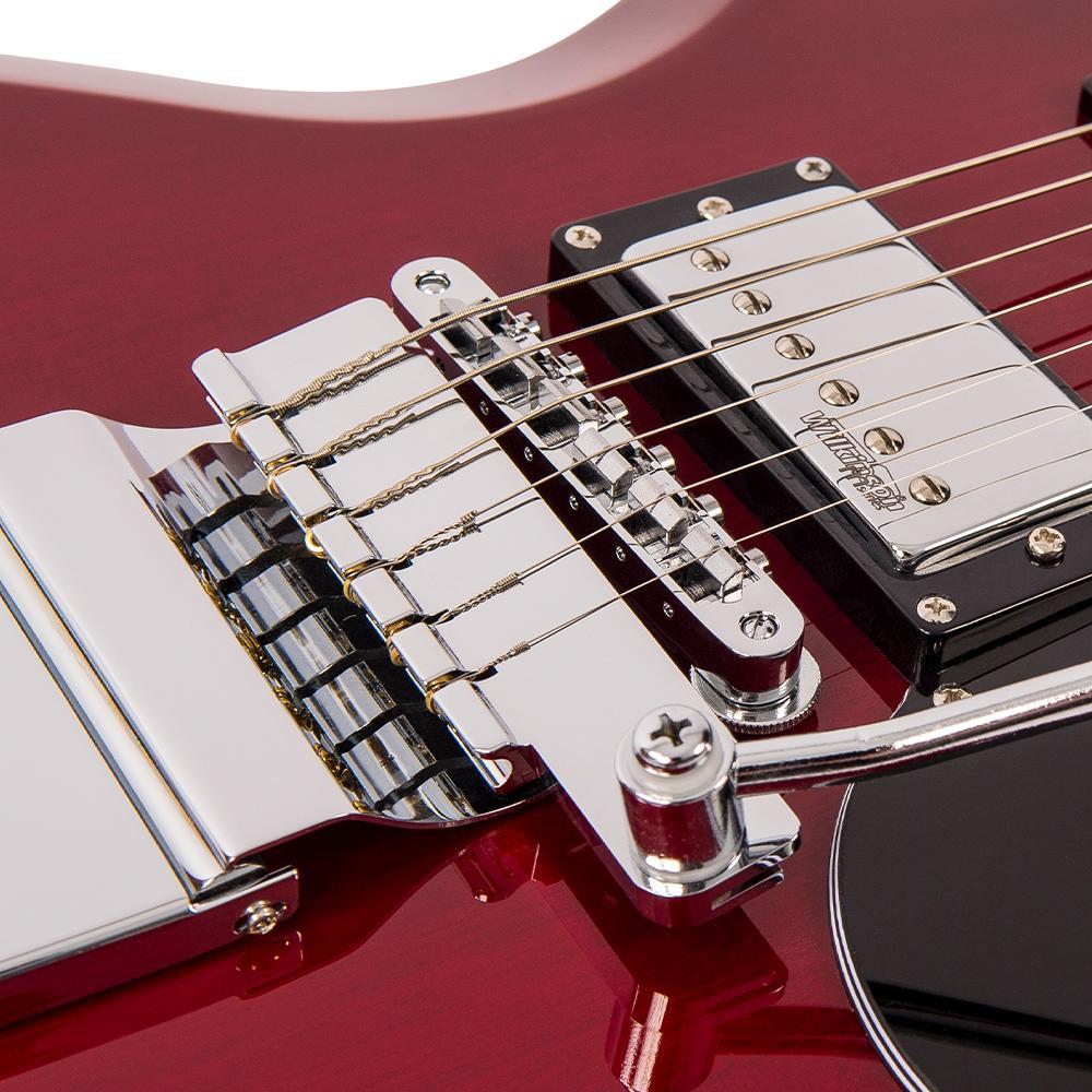 Vintage VS6V ReIssued with vintage style Vibrato ~ Cherry Red - Aron Soitin