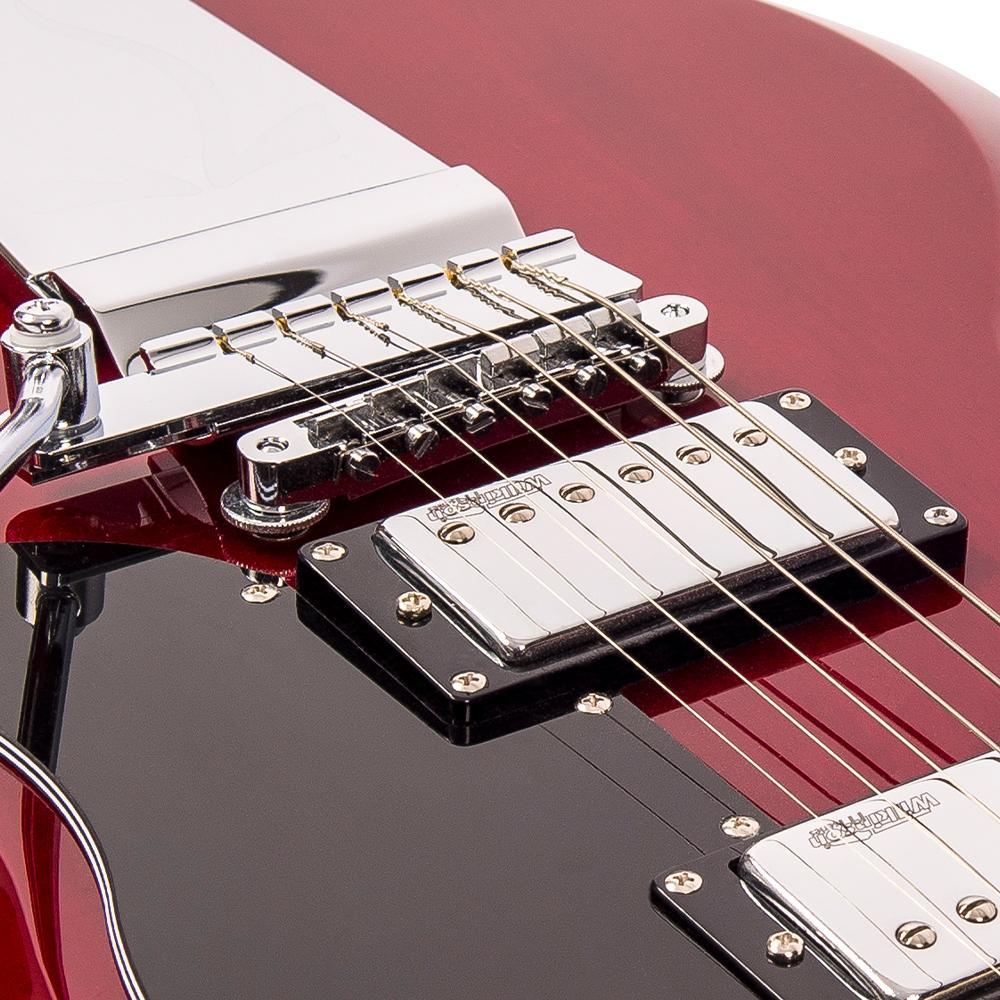 Vintage VS6V ReIssued with vintage style Vibrato ~ Cherry Red - Aron Soitin