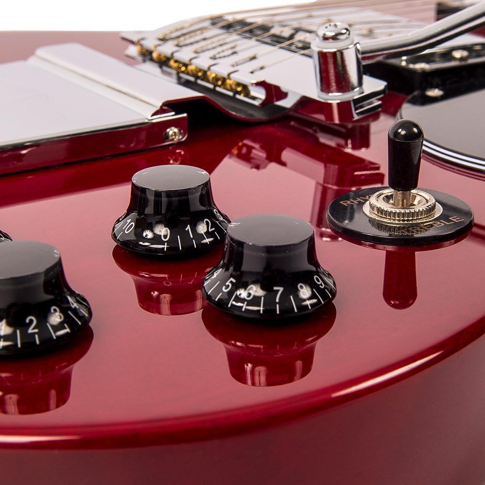 Vintage VS6V ReIssued with vintage style Vibrato ~ Cherry Red - Aron Soitin