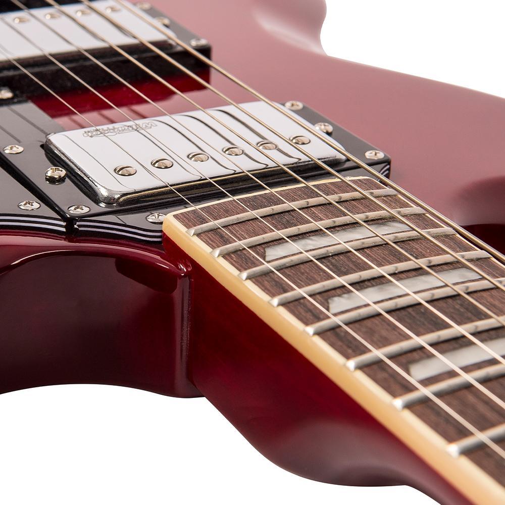 Vintage VS6V ReIssued with vintage style Vibrato ~ Cherry Red - Aron Soitin