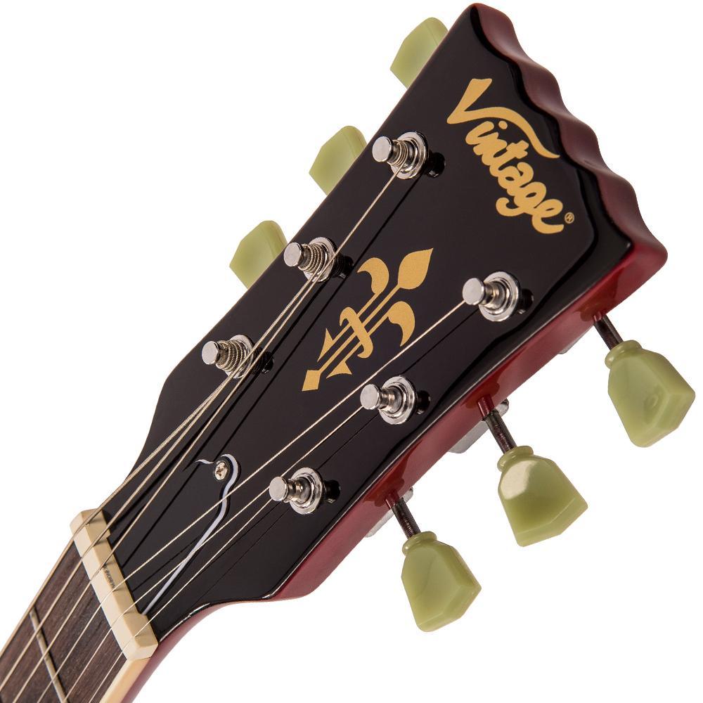 Vintage VS6V ReIssued with vintage style Vibrato ~ Cherry Red - Aron Soitin