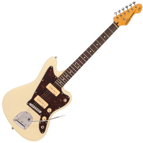 Vintage V65VVW ReIssued Vibrato Electric Guitar ~ Vintage White - Aron Soitin