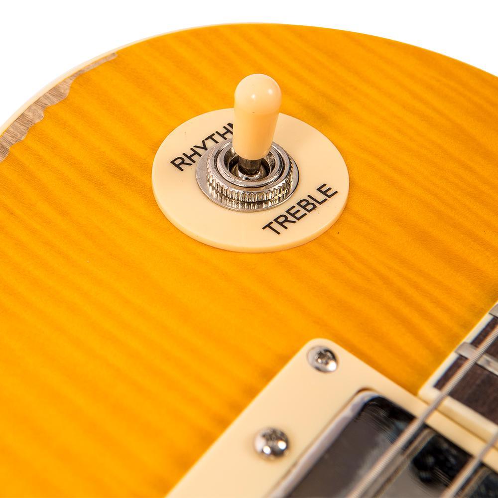 Vintage V100MRPGM Icon Les Paul Distressed Lemon Drop sähkökitara - Aron Soitin