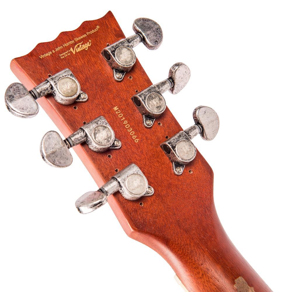 Vintage V100MRPGM Icon Les Paul Distressed Lemon Drop sähkökitara - Aron Soitin