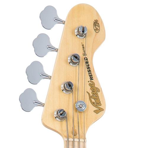 Vintage VJ74MVW ReIssued Maple Fingerboard Bass Guitar ~ Vintage White - Aron Soitin