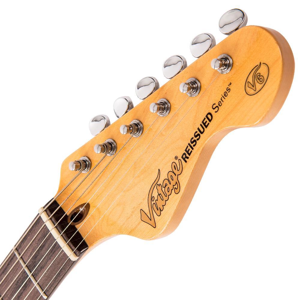 Vintage V6VW ReIssued Electric Guitar ~ Vintage White - Aron Soitin