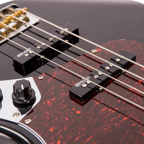 Vintage VJ74BLK ReIssued Bass ~ Gloss Black - Aron Soitin