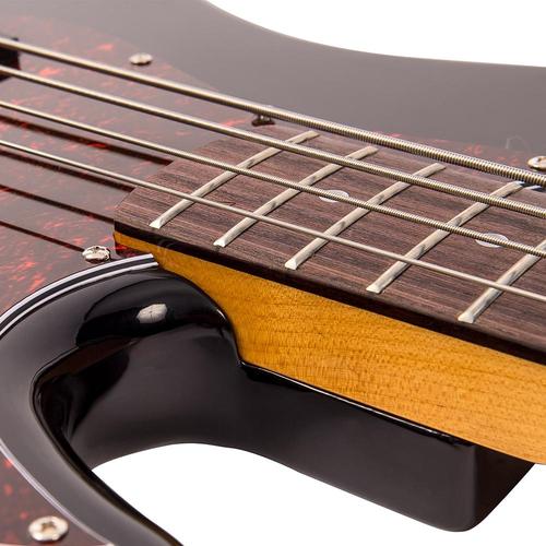 Vintage VJ74BLK ReIssued Bass ~ Gloss Black - Aron Soitin
