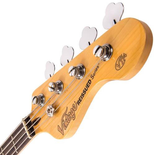Vintage VJ74BLK ReIssued Bass ~ Gloss Black - Aron Soitin