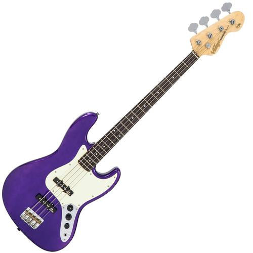 Vintage VJ74PL ReIssued Bass Guitar ~ Purple - Aron Soitin