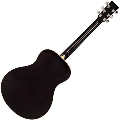 Vintage V300BK Acoustic Folk Guitar ~ Black - Aron Soitin