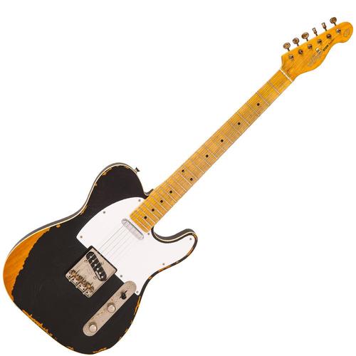 Vintage V59MRBK ICON Electric Guitar ~ Distressed Black - Aron Soitin