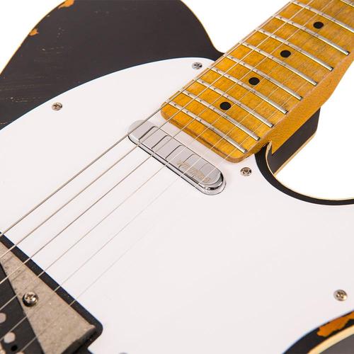 Vintage V59MRBK ICON Electric Guitar ~ Distressed Black - Aron Soitin