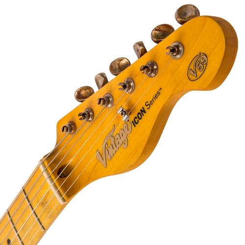 Vintage V59MRSB ICON Electric Guitar ~ Distressed Sunburst - Aron Soitin
