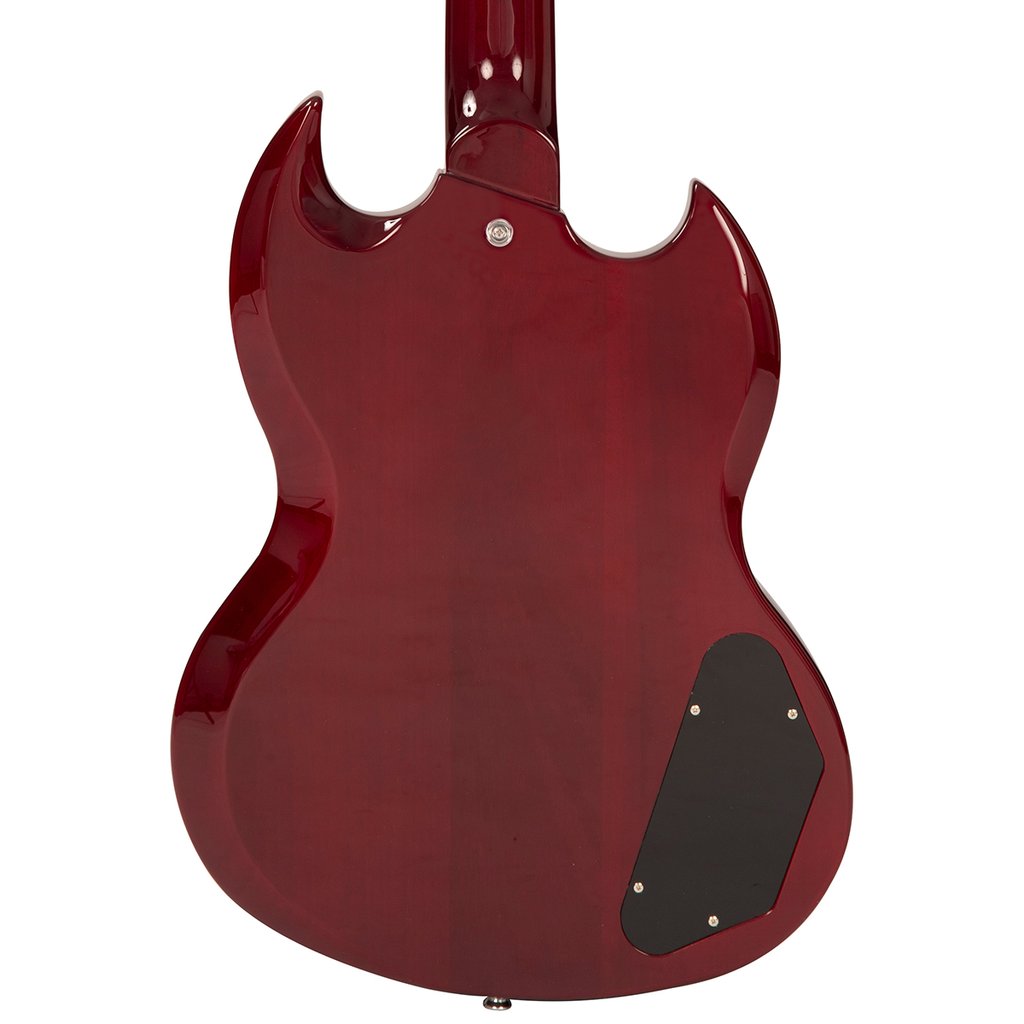 Vintage LVS6 ReIssued Electric Guitar ~ Left Hand Cherry Red - Aron Soitin