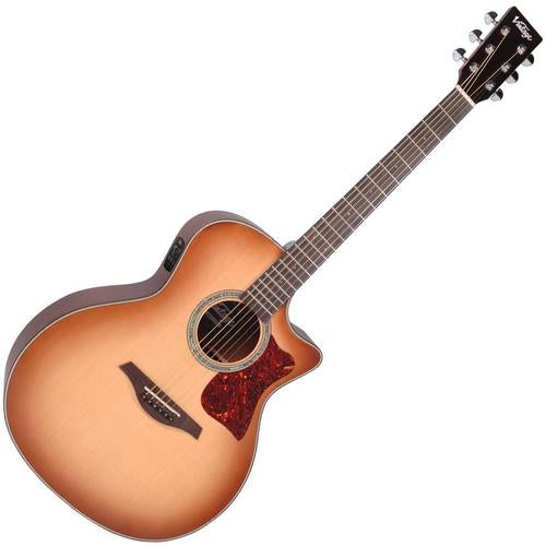 Vintage VGA990SB Electro-Acoustic Sweetwater Guitar ~ Sunburst - Aron Soitin