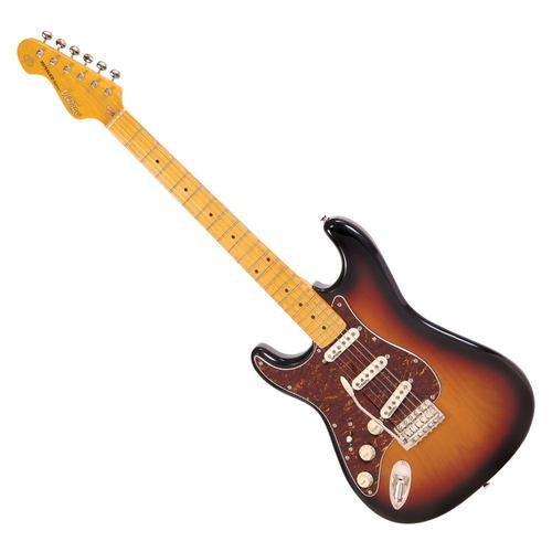 Vintage LV6MSSB Reissued Electric Guitar ~ Left Hand Sunburst - Aron Soitin
