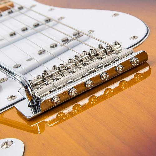 Vintage LV6MSSB Reissued Electric Guitar ~ Left Hand Sunburst - Aron Soitin