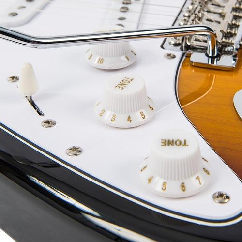 Vintage LV6MSSB Reissued Electric Guitar ~ Left Hand Sunburst - Aron Soitin