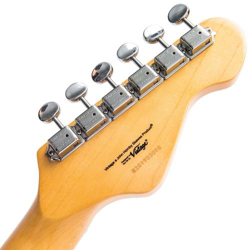 Vintage LV6MSSB Reissued Electric Guitar ~ Left Hand Sunburst - Aron Soitin