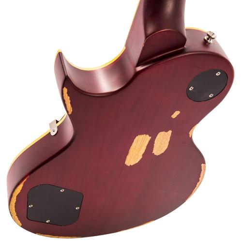 Vintage V100MRCS Icon Les Paul Distressed Cherry Sunburst sähkökitara - Aron Soitin