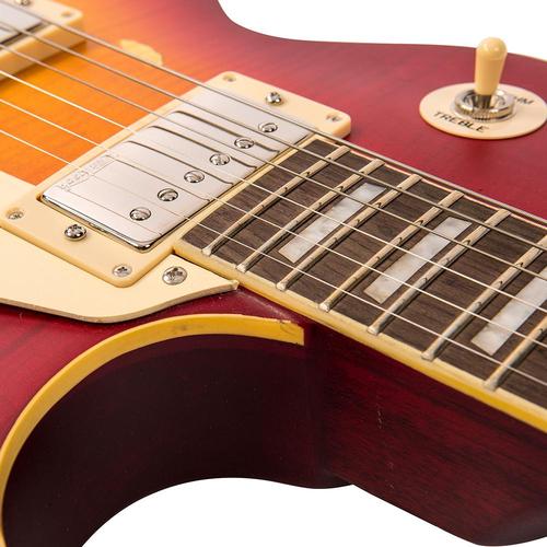 Vintage V100MRCS Icon Les Paul Distressed Cherry Sunburst sähkökitara - Aron Soitin