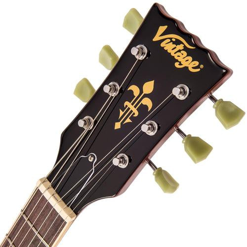 Vintage V100NBCSB ReIssued Les Paul Unbound Cherry Sunburst sähkökitara - Aron Soitin