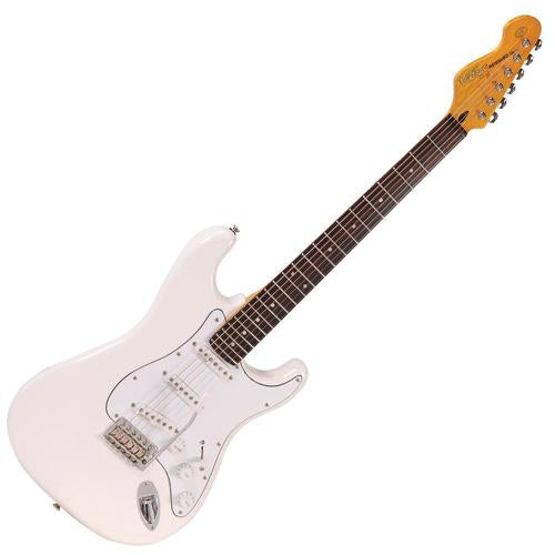 Vintage V6JMH ReIssued Electric Guitar ~ Olympia White 'Fillmore' - Aron Soitin