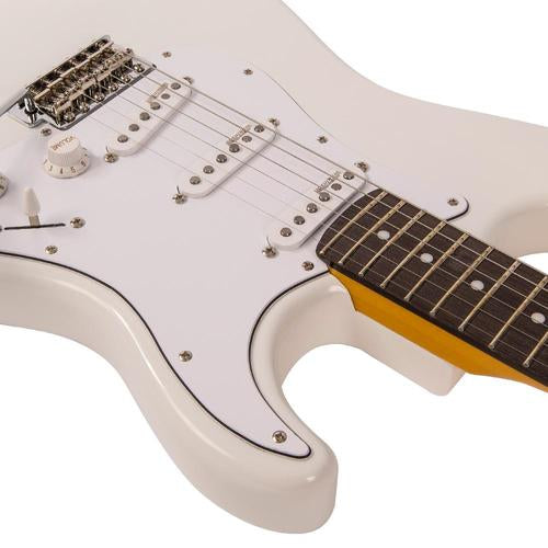 Vintage V6JMH ReIssued Electric Guitar ~ Olympia White 'Fillmore' - Aron Soitin