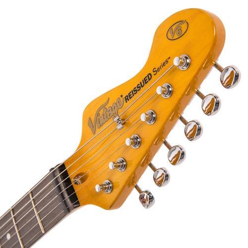 Vintage V6JMH ReIssued Electric Guitar ~ Olympia White 'Fillmore' - Aron Soitin