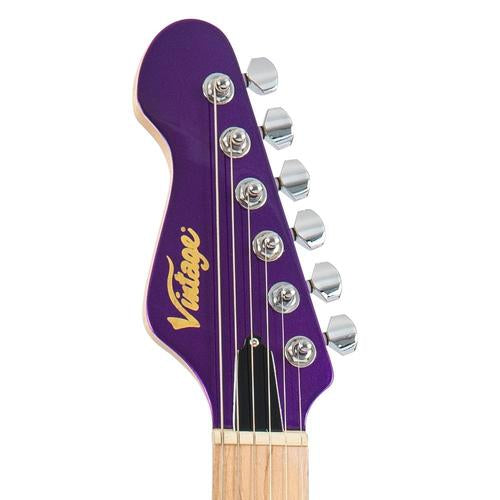 Vintage V6M24PL ReIssued Series Electric Guitar ~ Pasadena Purple - Aron Soitin