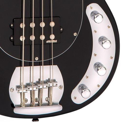 Vintage V964BLK ReIssued 4-String Active Bass ~ Black - Aron Soitin
