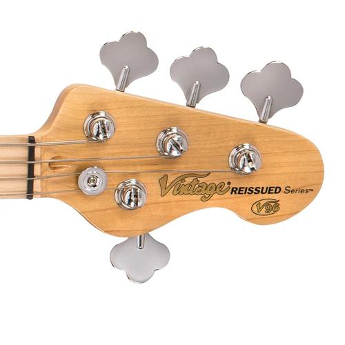 Vintage V964BLK ReIssued 4-String Active Bass ~ Black - Aron Soitin