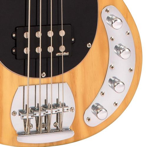 Vintage V964NAT ReIssued 4-String Active Bass ~ Natural - Aron Soitin