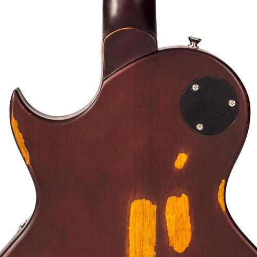 Vintage V100 ICON Electric Guitar ~ Distressed HH Gold Top - Aron Soitin