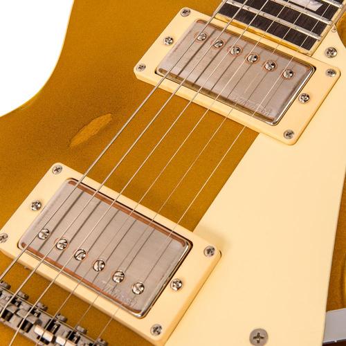 Vintage V100 ICON Electric Guitar ~ Distressed HH Gold Top - Aron Soitin
