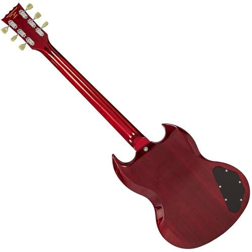 Vintage LVS6 ReIssued Electric Guitar ~ Left Hand Cherry Red - Aron Soitin