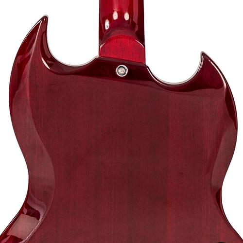 Vintage LVS6 ReIssued Electric Guitar ~ Left Hand Cherry Red - Aron Soitin